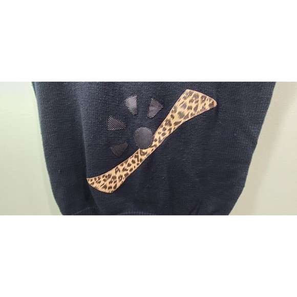Vintage 80s Gitano Black Aninal Print Applique Sweater Vest Size Women's L - Picture 7 of 12